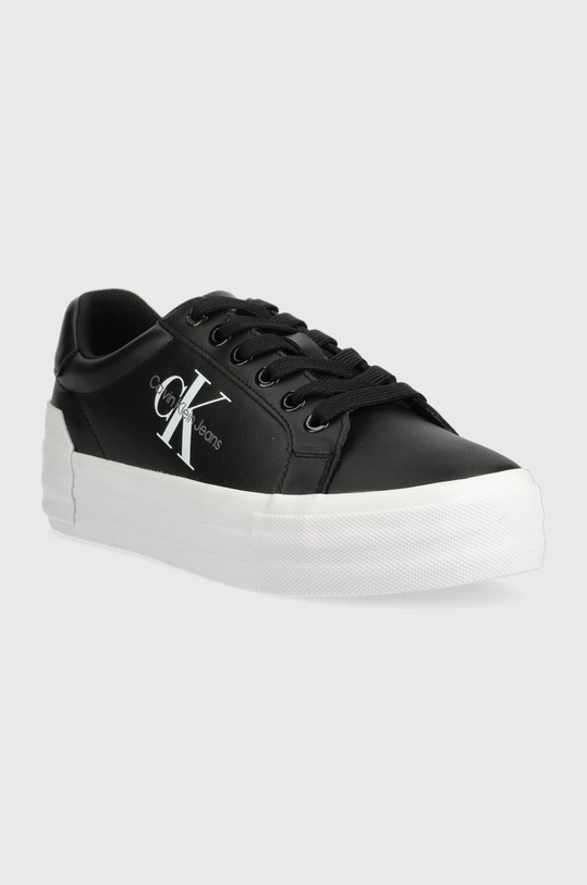 Calvin Klein Jeans sneakersy skórzane Vulc Flatform Bold Lth YW0YW00821.BDS czarny AW22
