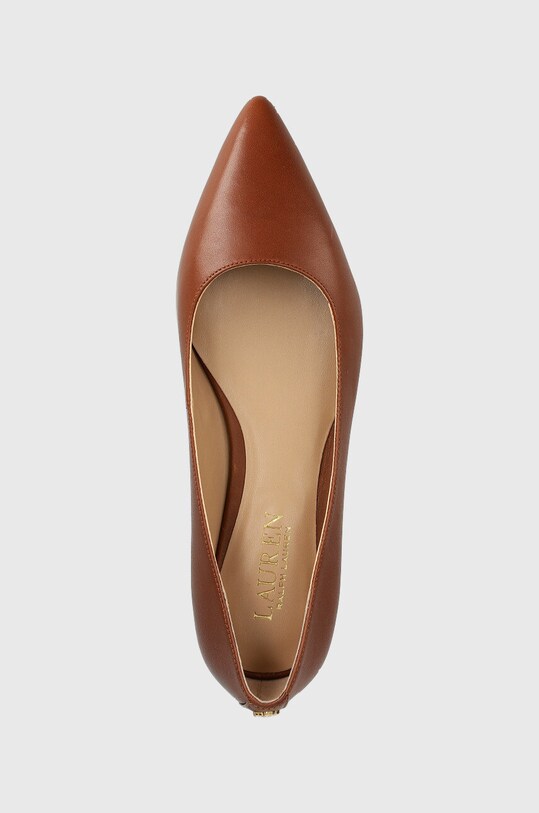 Lauren Ralph Lauren balerini de piele Londyn maro 802862706002.270