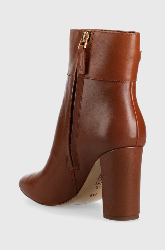 Obuwie Lauren Ralph Lauren botki skórzane Macie 802862717002.270 brązowy