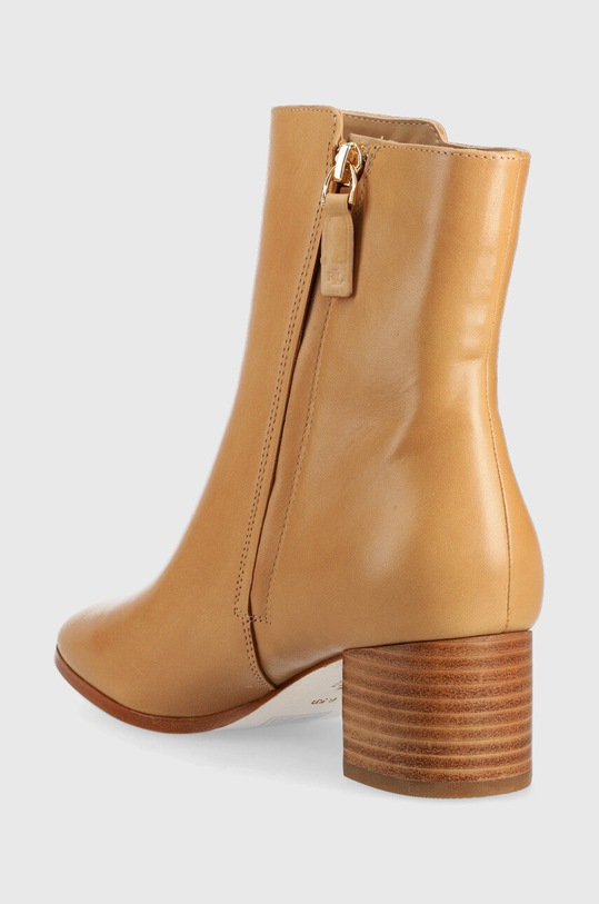 Obuwie Lauren Ralph Lauren botki skórzane Wendey 802871302003.101 beżowy