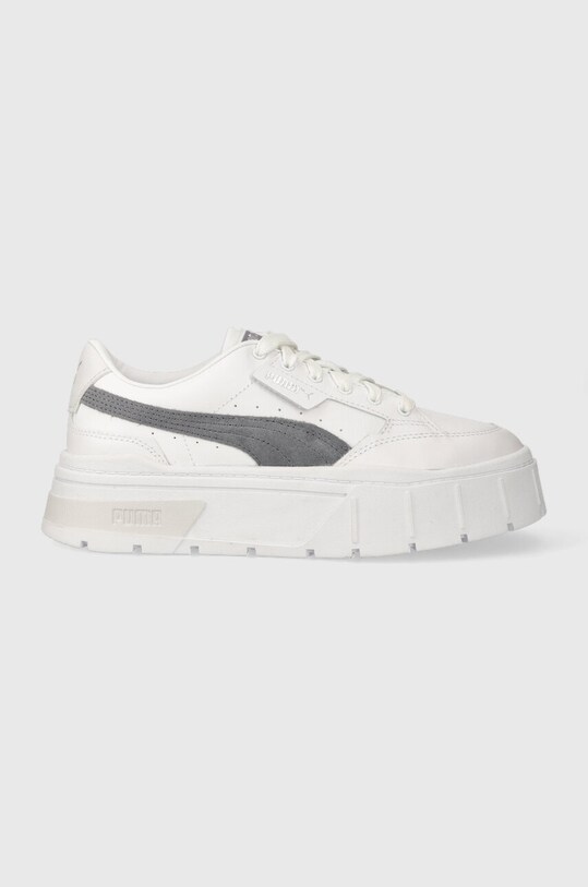 Puma sneakers din piele Mayze Stack Wns piele întoarsă alb 384363