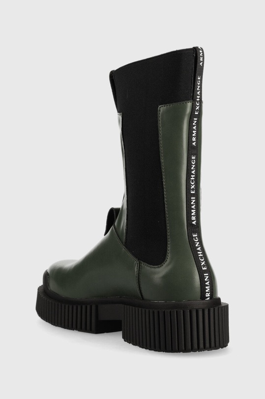 Boty Kožené kotníkové boty Armani Exchange XDN025.XV630.00740 zelená
