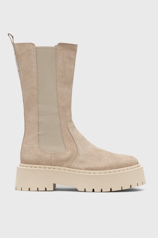 Steve Madden botine din piele intoarsa Vivianne pana la 5 cm bej SM11001286.846