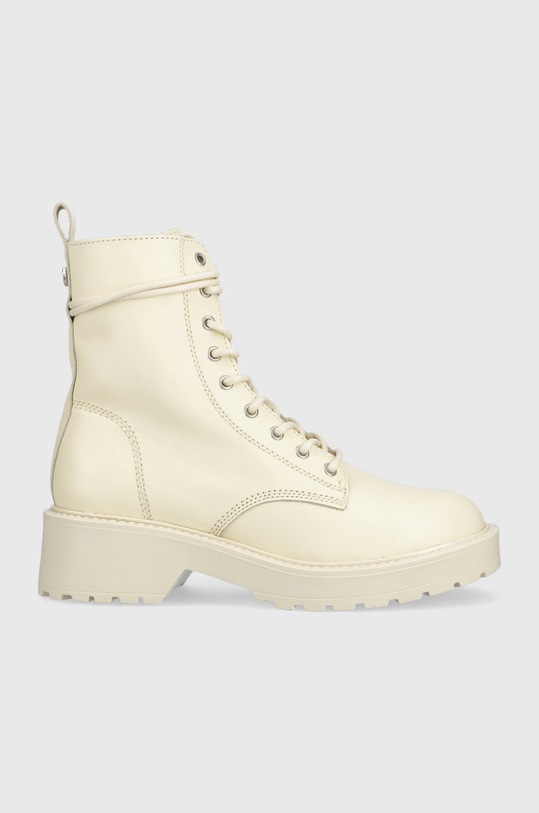 Steve Madden bocanci de piele Tornado cu snur bej SM11000902.BNB