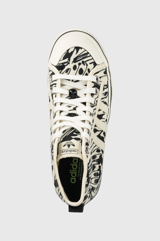 Πάνινα παπούτσια adidas Originals Nizza Platform μπεζ GY9424