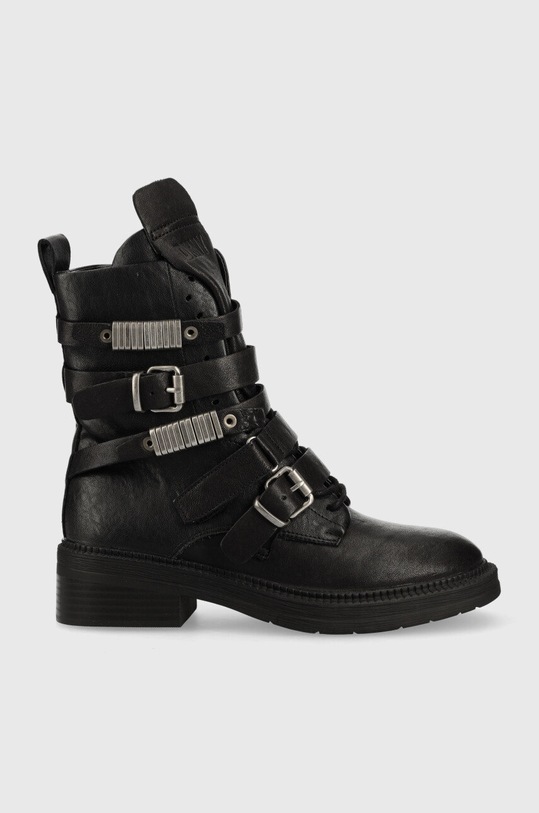 Шкіряні черевики Dkny Ita без утеплення чорний K2210342.BLK