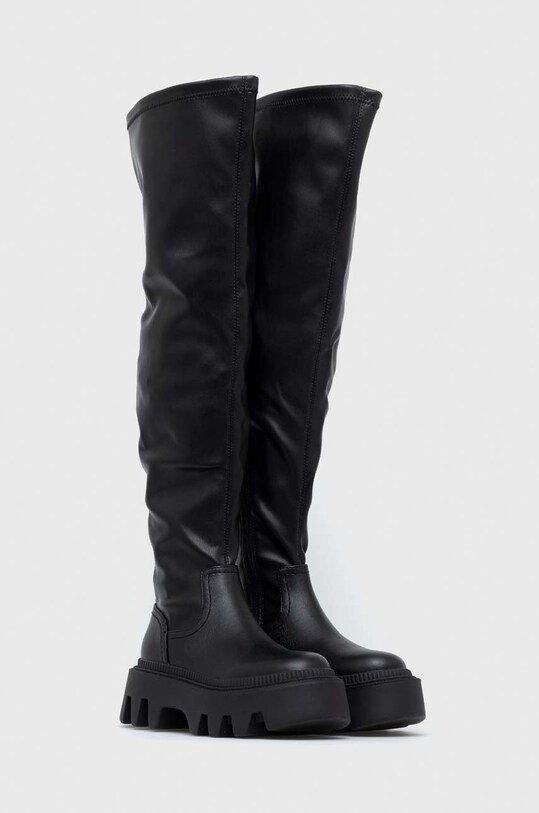 Μπότες Buffalo Flora Overknee 1220028.BLK μαύρο AW22