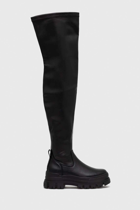 Buffalo cizme Aspha Stretch Overknee 5-8 cm negru 1622155.BLK