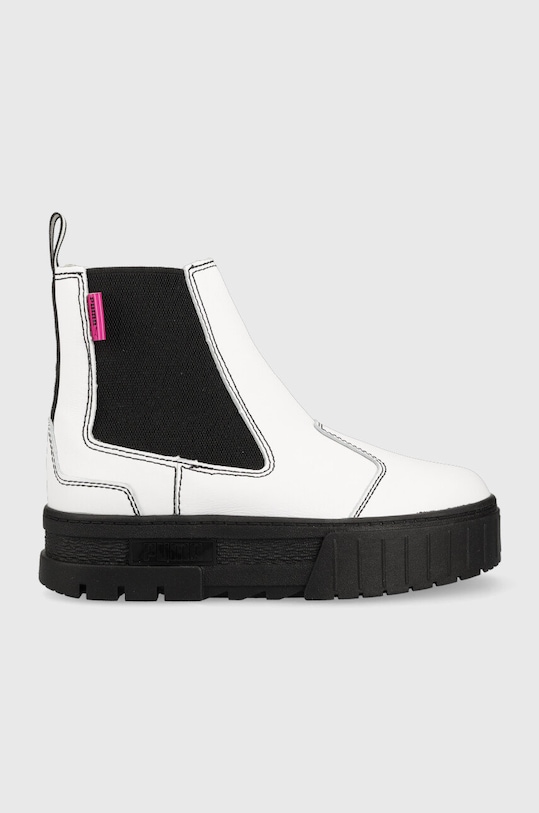 Puma ghete chelsea de piele pana la 5 cm alb 384549