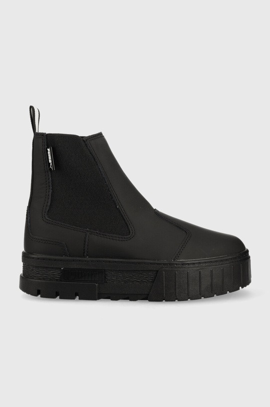 Puma bőr bokacsizma platform fekete 384549