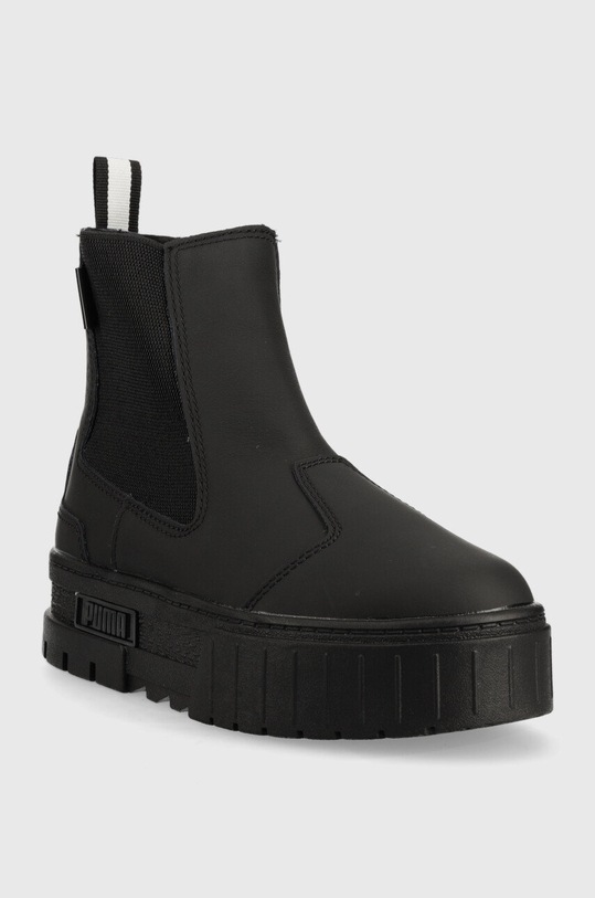 Puma bőr bokacsizma 384549 fekete AW22