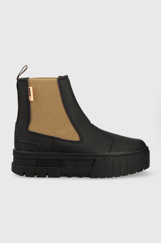 Puma ghete chelsea de piele pana la 5 cm negru 384549