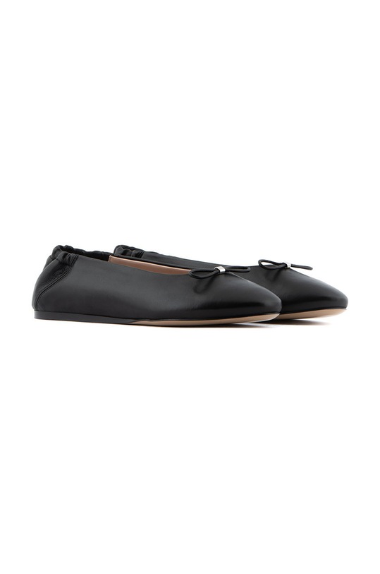 Kožené balerínky Emporio Armani X3D276.XF271.00002 čierna AW22
