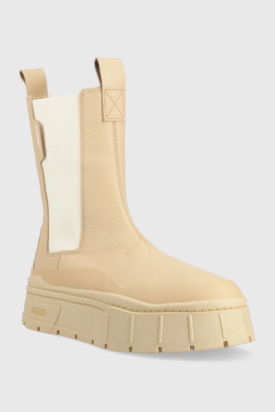 Puma leather chelsea boots Mayze Stack 386272 beige AA00