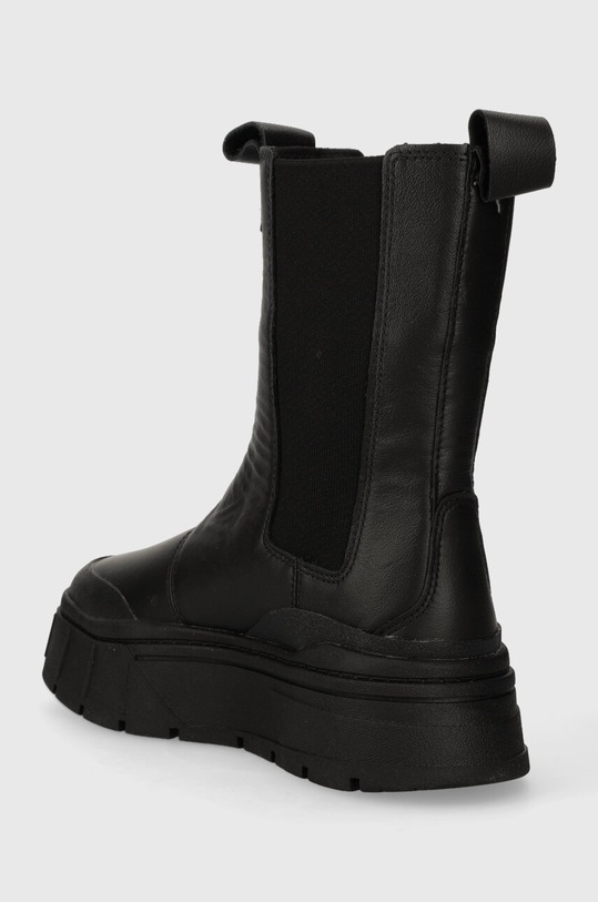 Obuwie Puma sztyblety skórzane Mayze Stack 386272 czarny