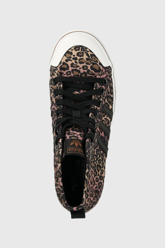 adidas Originals trampki Nizza Platform Mid brązowy GY9531