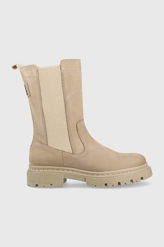 G-Star sztyblety zamszowe Kafey Hgh płaski beżowy 2141021807.TPE