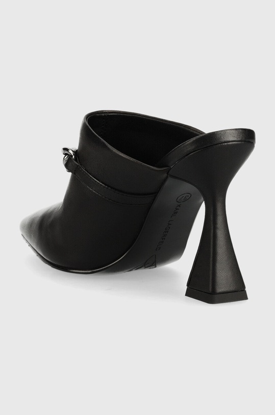 Obuwie Karl Lagerfeld klapki skórzane DEBUT KL KL32015.000 czarny