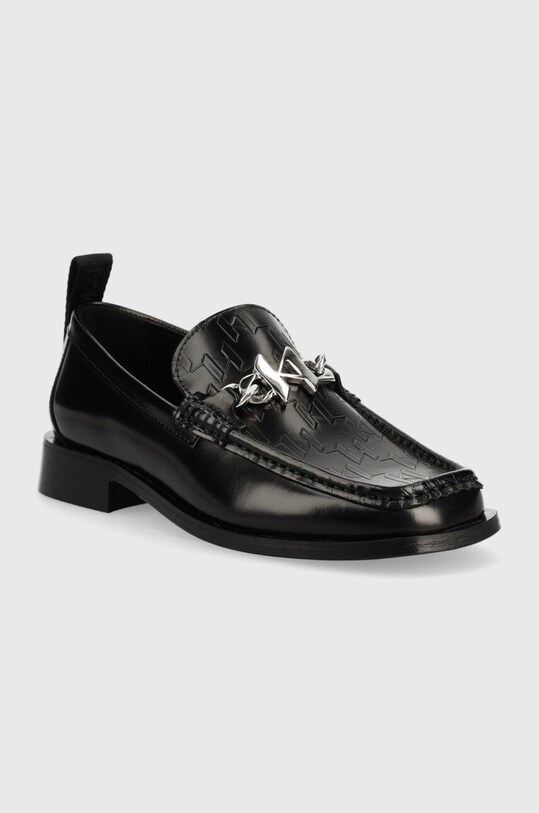 Karl Lagerfeld mocasini de piele MOKASSINO II KL41335.000 negru AW22