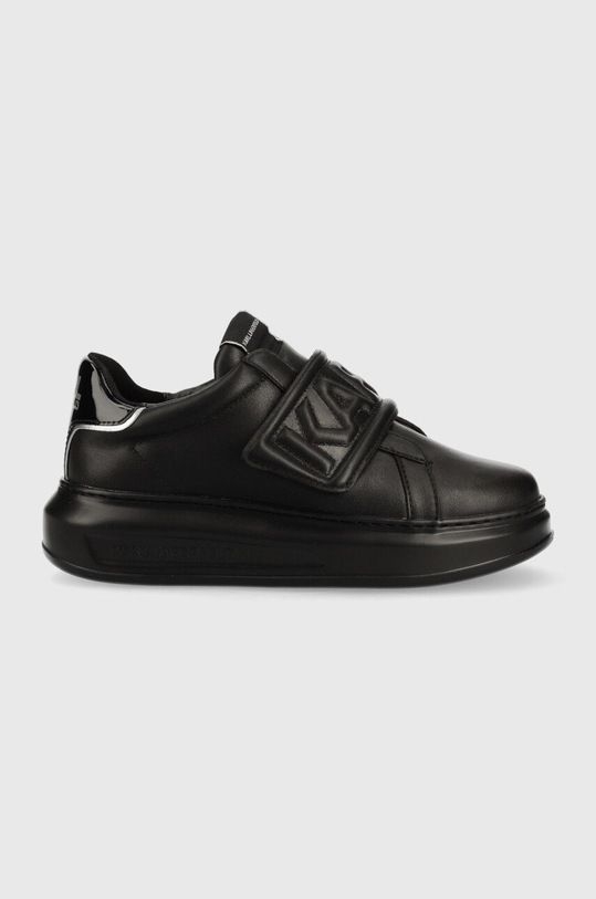 Karl Lagerfeld sneakersy skórzane KAPRI platforma czarny KL62537.00X