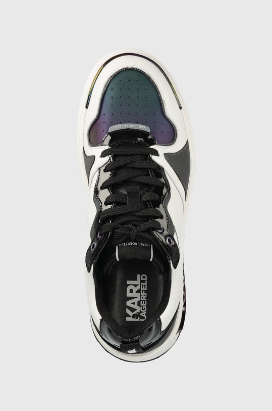 Karl Lagerfeld sneakersy skórzane ELEKTRA II Lo biały KL62024.010
