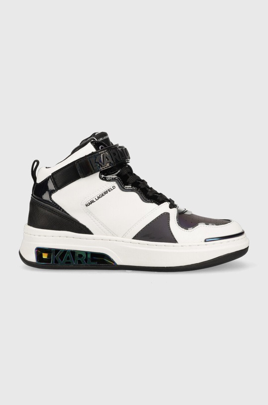 Karl Lagerfeld sneakersy skórzane ELEKTRA II Hi platforma biały KL62044.010