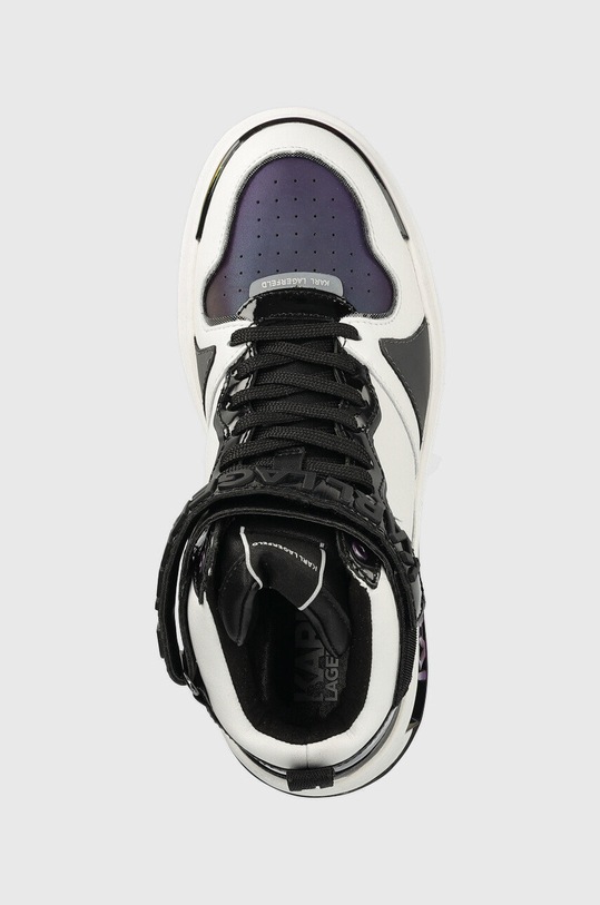 Karl Lagerfeld sneakersy skórzane ELEKTRA II Hi biały KL62044.010