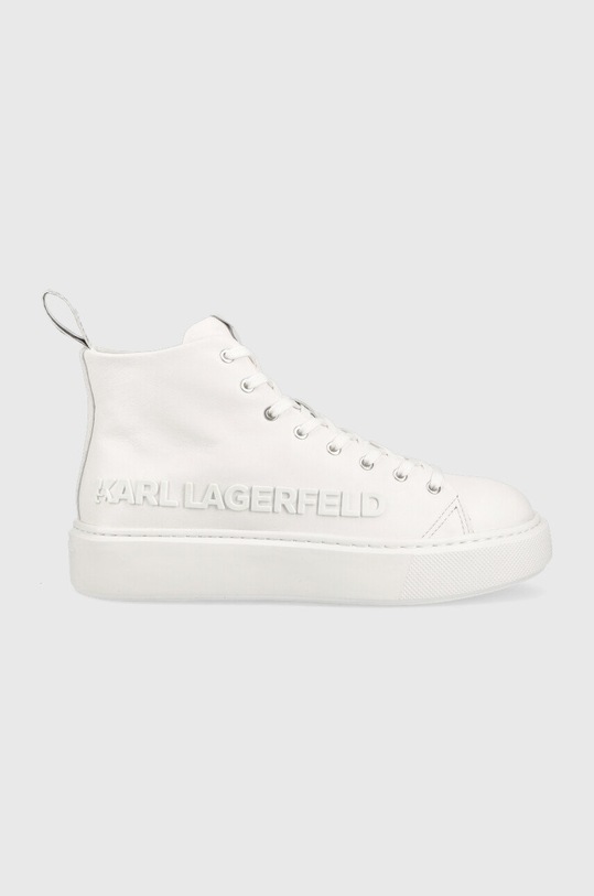 Karl Lagerfeld sneakersy skórzane MAXI KUP syntetyczny biały KL62255A.011