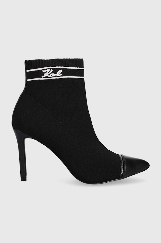 Členkové topánky Karl Lagerfeld Pandara ihličkový čierna KL31352.K00