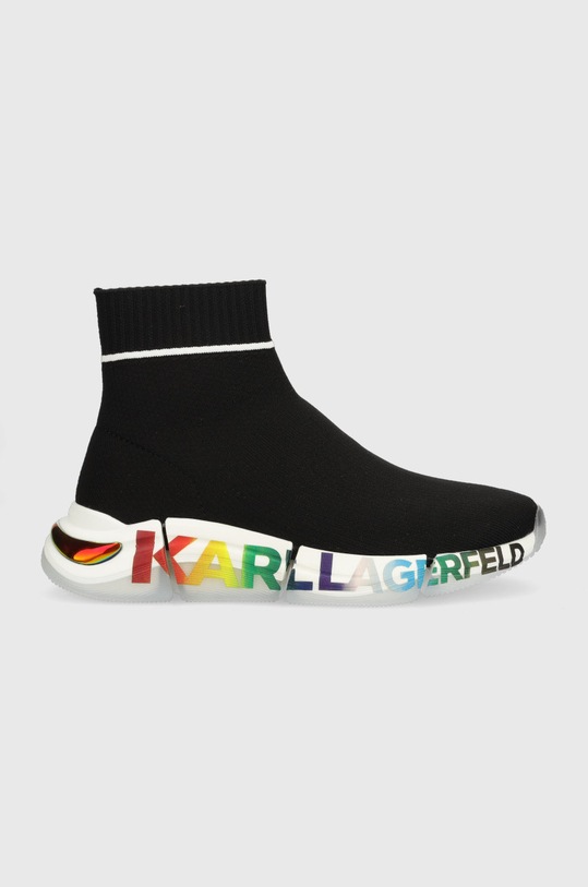Karl Lagerfeld sneakersy QUADRA platforma czarny KL63246P.K0M