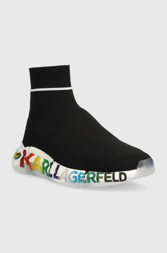 Karl Lagerfeld sneakersy QUADRA KL63246P.K0M czarny AW22