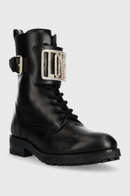 Шкіряні черевики Love Moschino JA24224G1FIA0000 чорний AW22