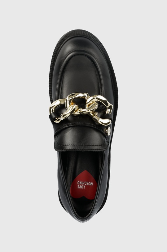 Kožené mokasíny Love Moschino černá JA10344G1FIA0000
