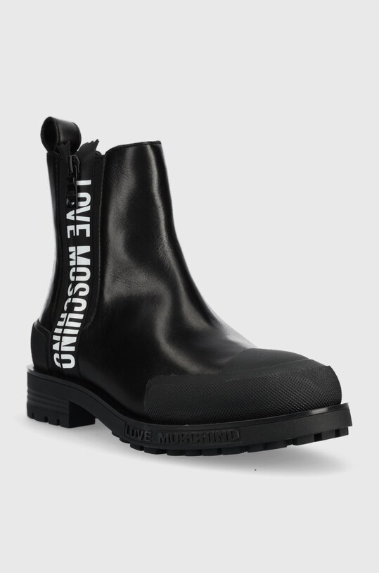 Love Moschino sztyblety skórzane JA21104G1FIA0000 czarny AW22