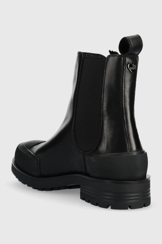Obuwie Love Moschino sztyblety skórzane JA21104G1FIA0000 czarny