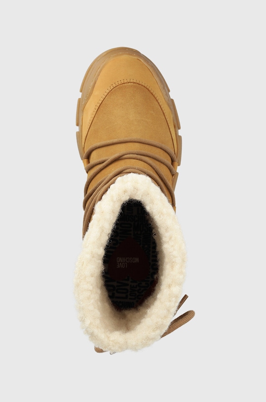 Love Moschino cizme de zapada din piele intoarsa bej JA15904H0FIP220A