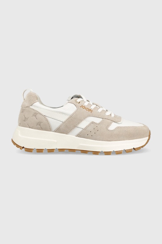 Sneakers boty Joop! Stampa Fine semišová kůže bílá 4140006697.101
