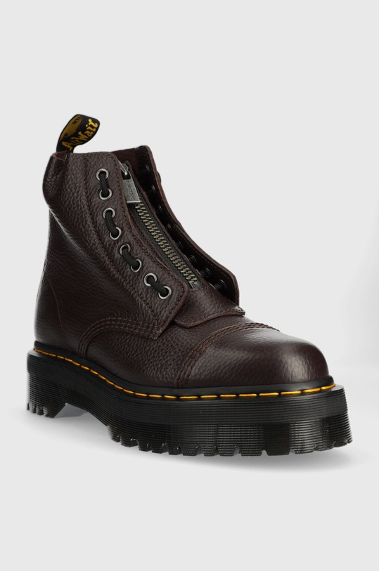 Dr. Martens leather biker boots Sinclair DM27338626 maroon AW22