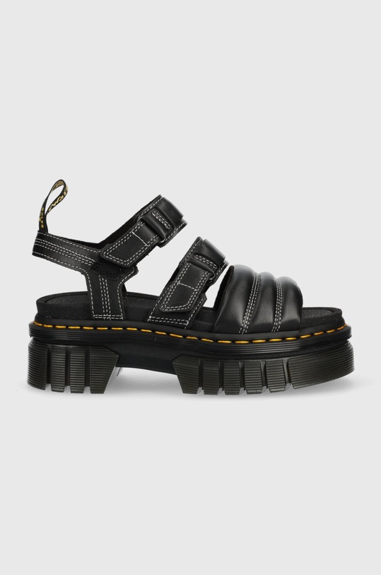 Dr. Martens sandały skórzane Ricki 3-Strap 5-8 cm czarny DM27763001
