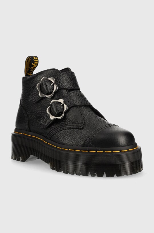 Dr. Martens botki skórzane Devon Flwr DM27642001 czarny AW22