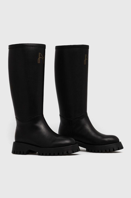 Δερμάτινες μπότες Miss Sixty 6W3QJ8640000 μαύρο AW22