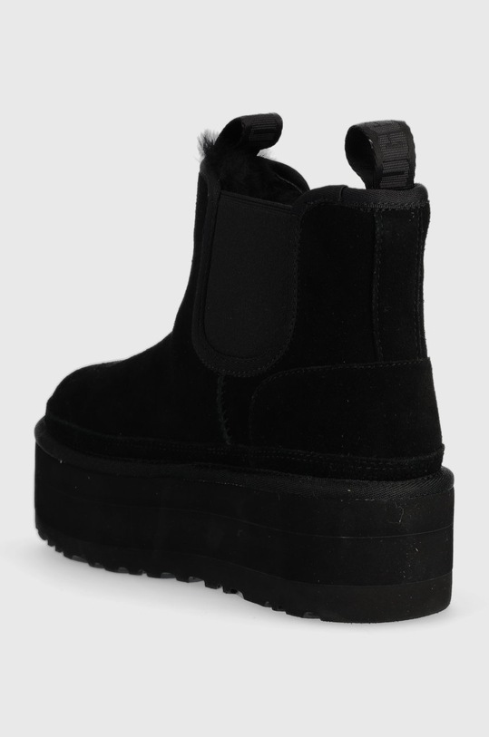 Obuwie UGG sztyblety zamszowe W Neumel Platform Chelsea 1134526.BLK czarny
