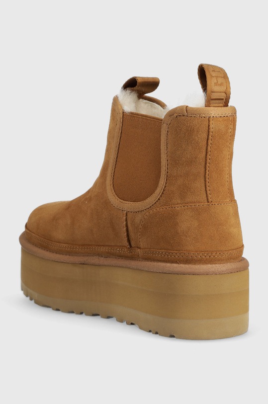 Obuwie UGG sztyblety zamszowe W Neumel Platform Chelsea 1134526.CHE brązowy