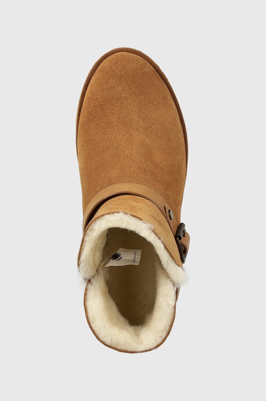 Gležnječe od brušene kože UGG W Romely Short Buckle smeđa 1132993.CHE