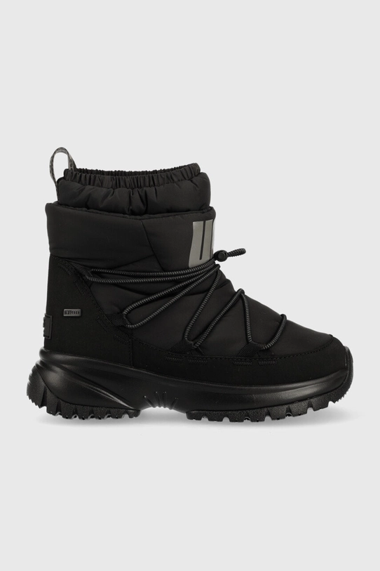 Čizme za snijeg UGG W Yose Puffer Mid imitacija brušene kože crna 1131978.BLK