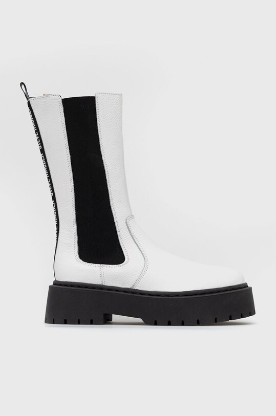 Steve Madden ghete chelsea de piele Vivianne pana la 5 cm alb SM11001286.148