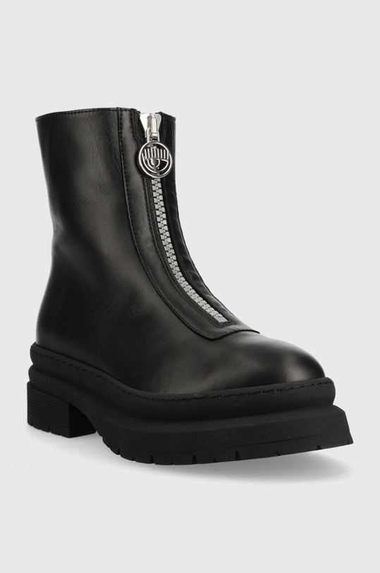 Chiara Ferragni cizme de piele Cf Gummy CF3034.001 negru AW22