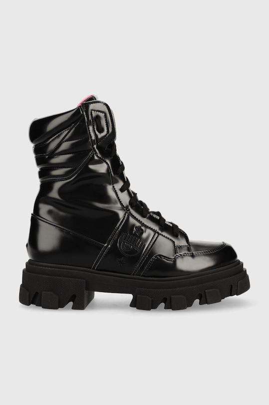 Čizme Chiara Ferragni Cf1 Vegan na vezanje crna CF3039.001