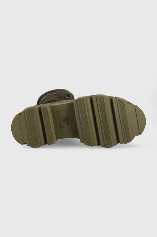 Chiara Ferragni bocanci din piele intoarsa Cf1 CF3040.169 verde