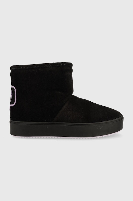Chiara Ferragni cizme de zapada din piele intoarsa Eyelike izolat negru CF3059.001